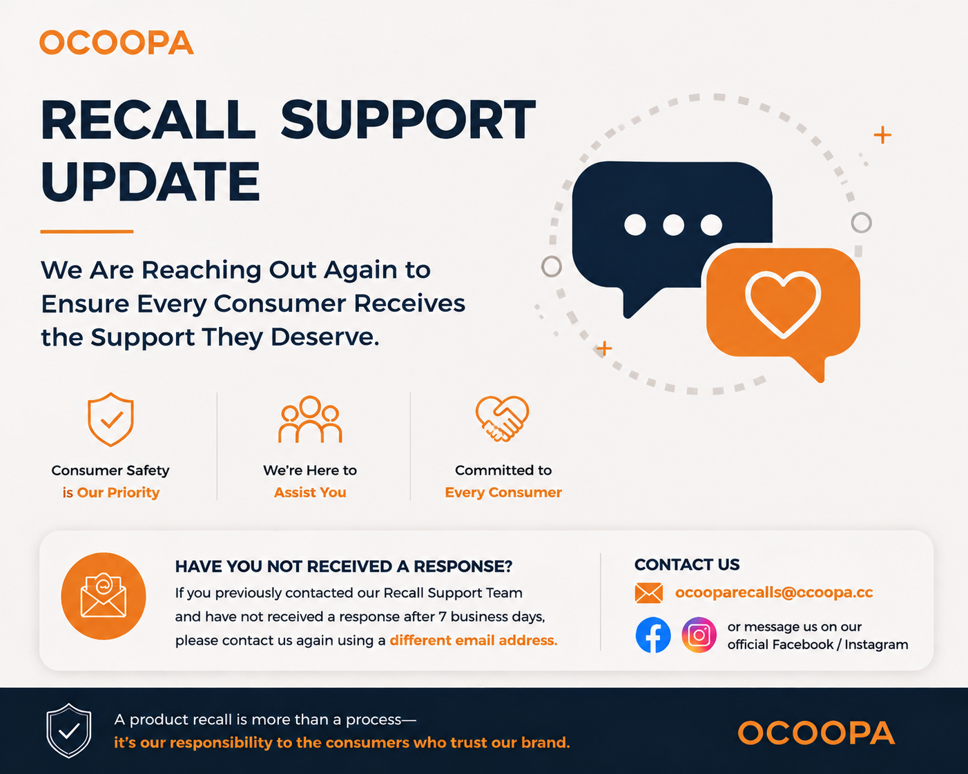 OCOOPA Continues to Strengthen Recall Support for Consumers
