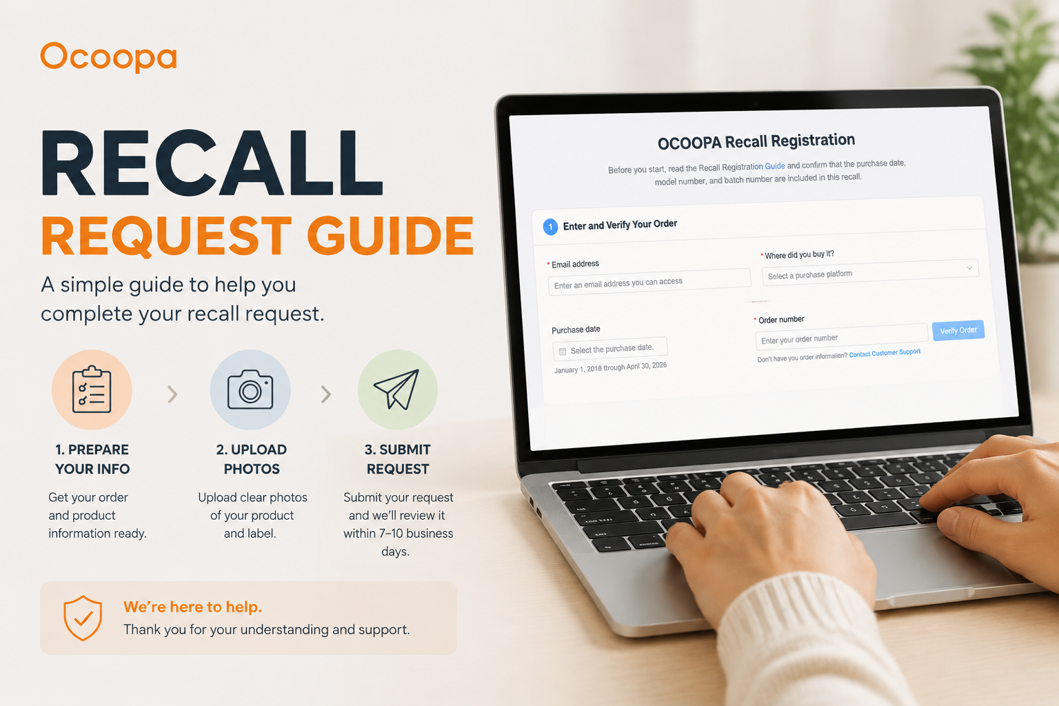 OCOOPA Recall Request Guide: How to Complete Your Recall Request