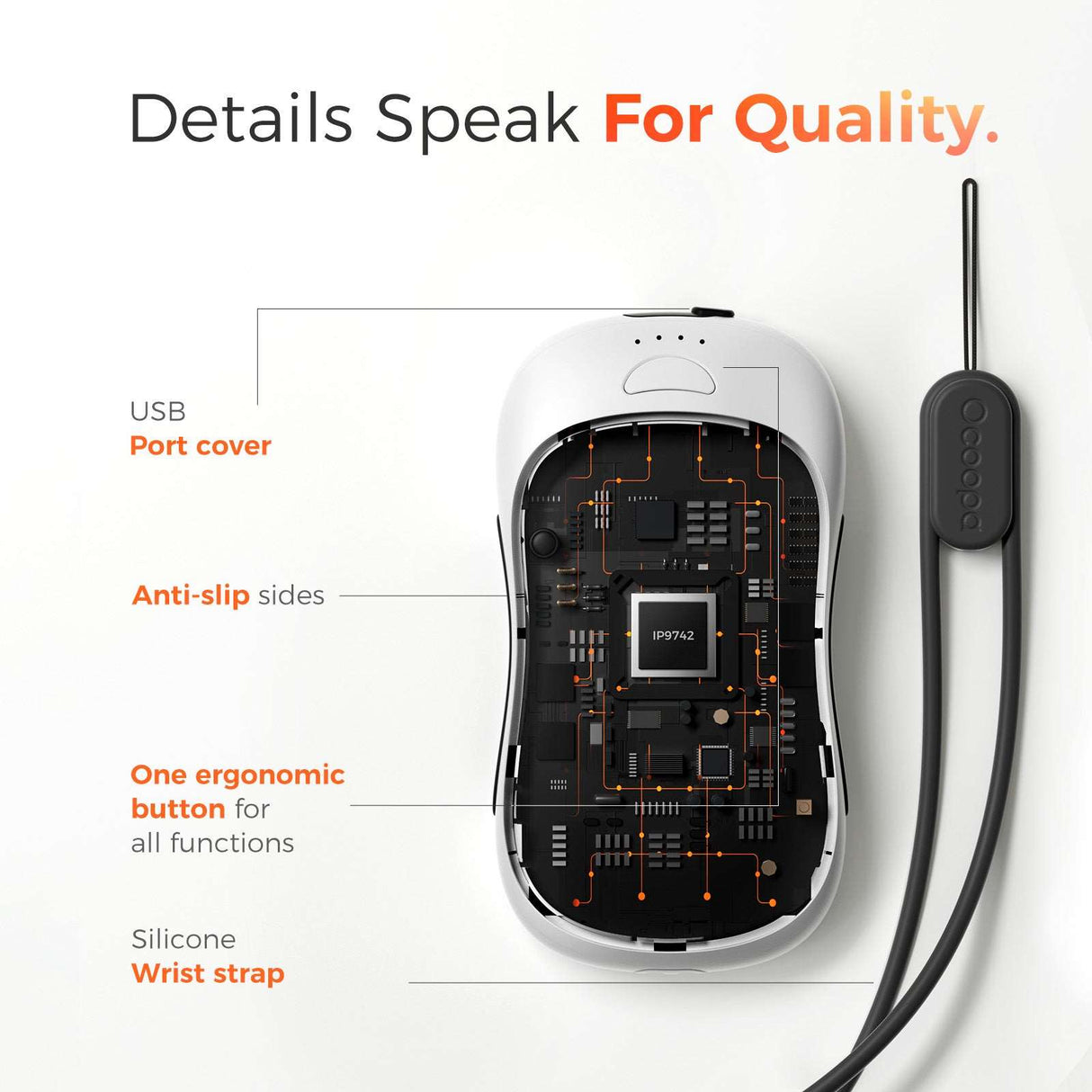 OCOOPA UT3 PRO Magnetic Rechargeable Hand Warmers with smart tech, long battery life, quick heating, ergonomic design, and durability.