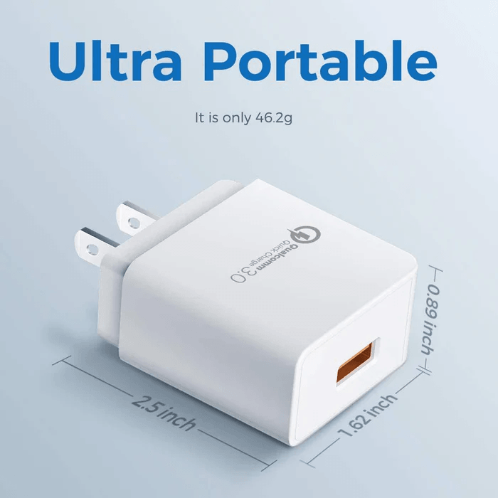 OCOOPA Quick Charge 3.0 Adapter, 18W Quick USB Wall Charger for Ocoopa Hand warmers